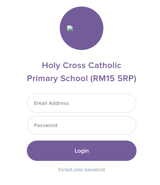 Log in screen